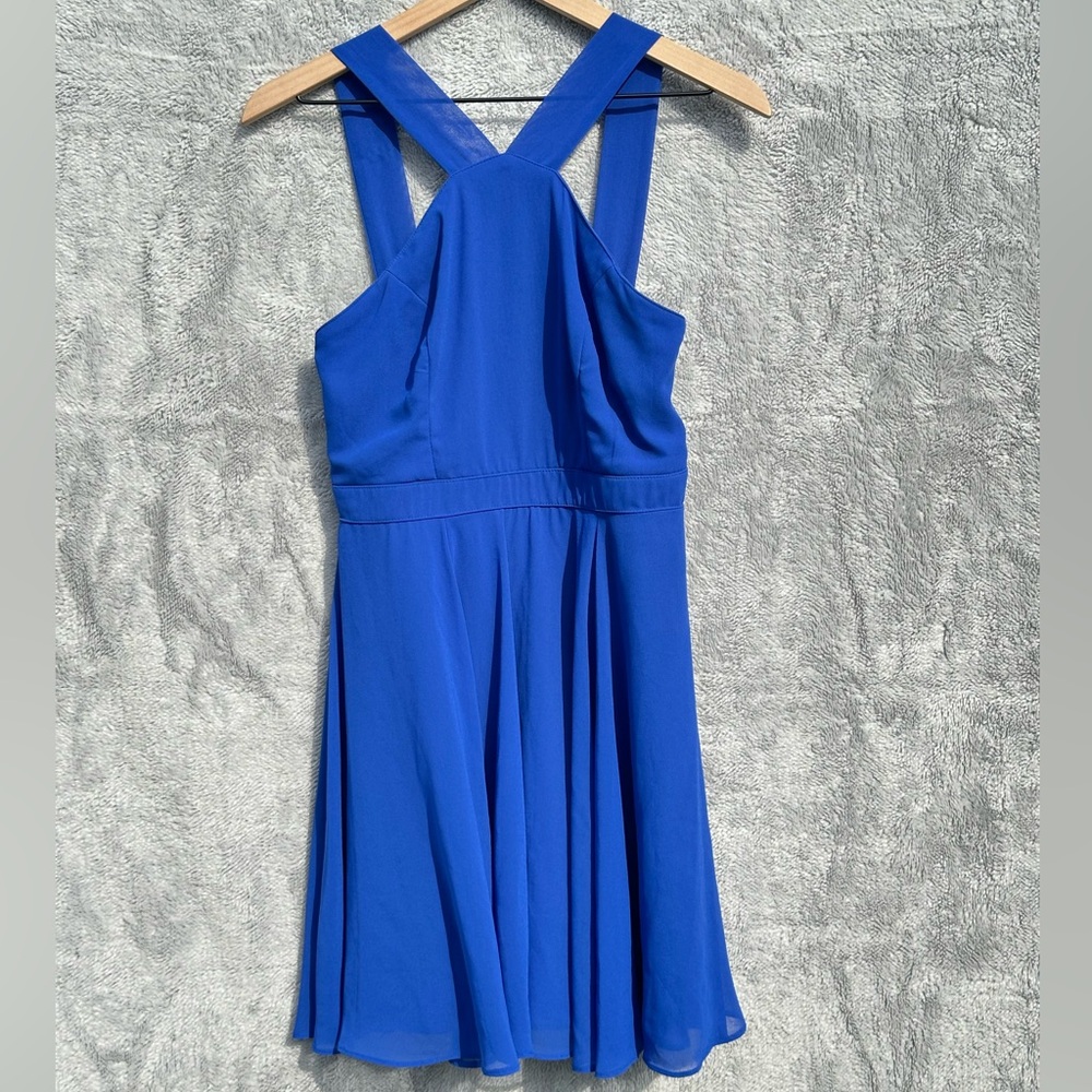 Lulu's Royal Blue Crossback Mini Dress